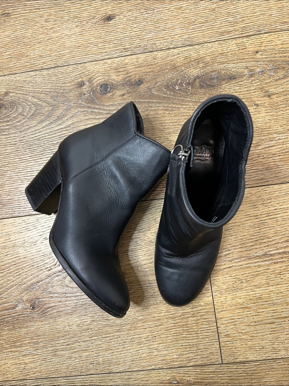 Thursday Boot Co. Black Leather Ankle Boots Size 7